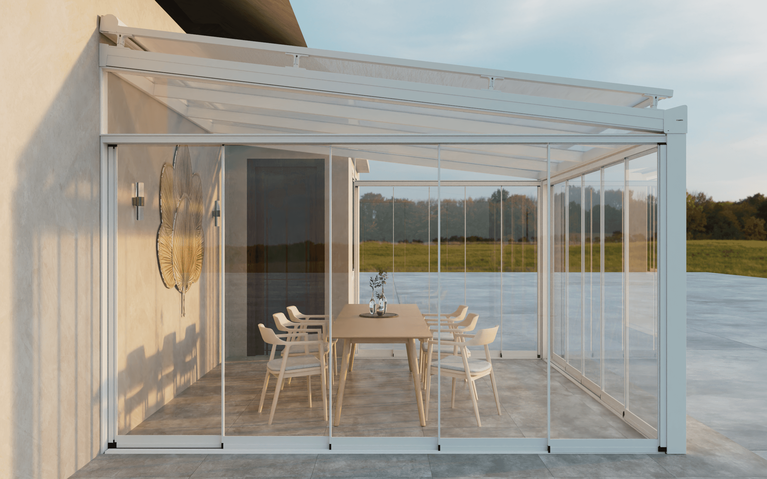 Veranda Glasüberdachung