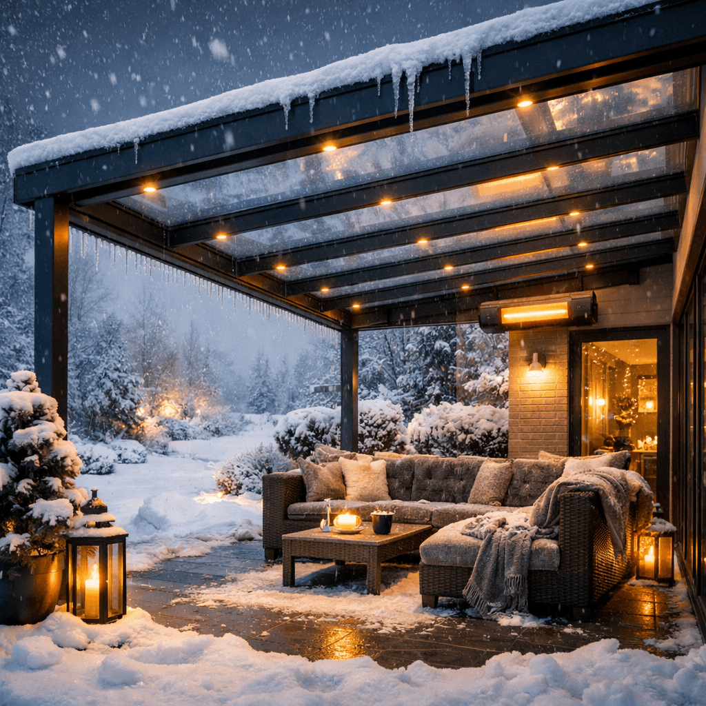 Ist ein Terrassendach im Winter sinnvoll? Vorteile & Mythen