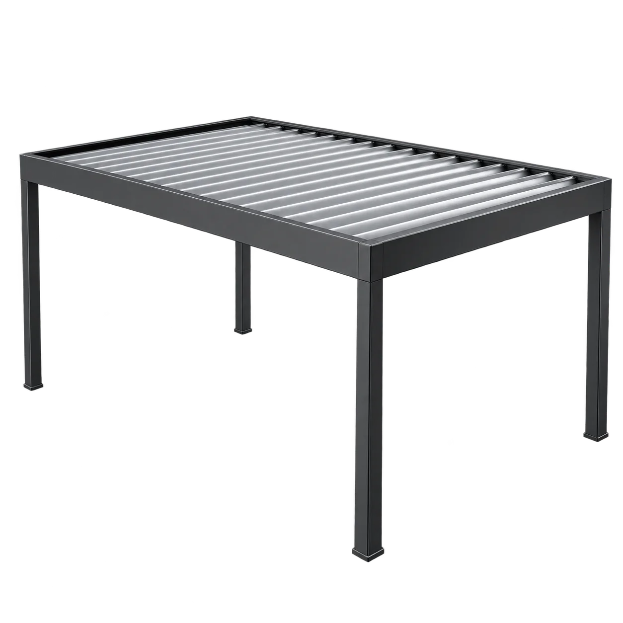 Freistehender Aluminium-Carport für ein Fahrzeug