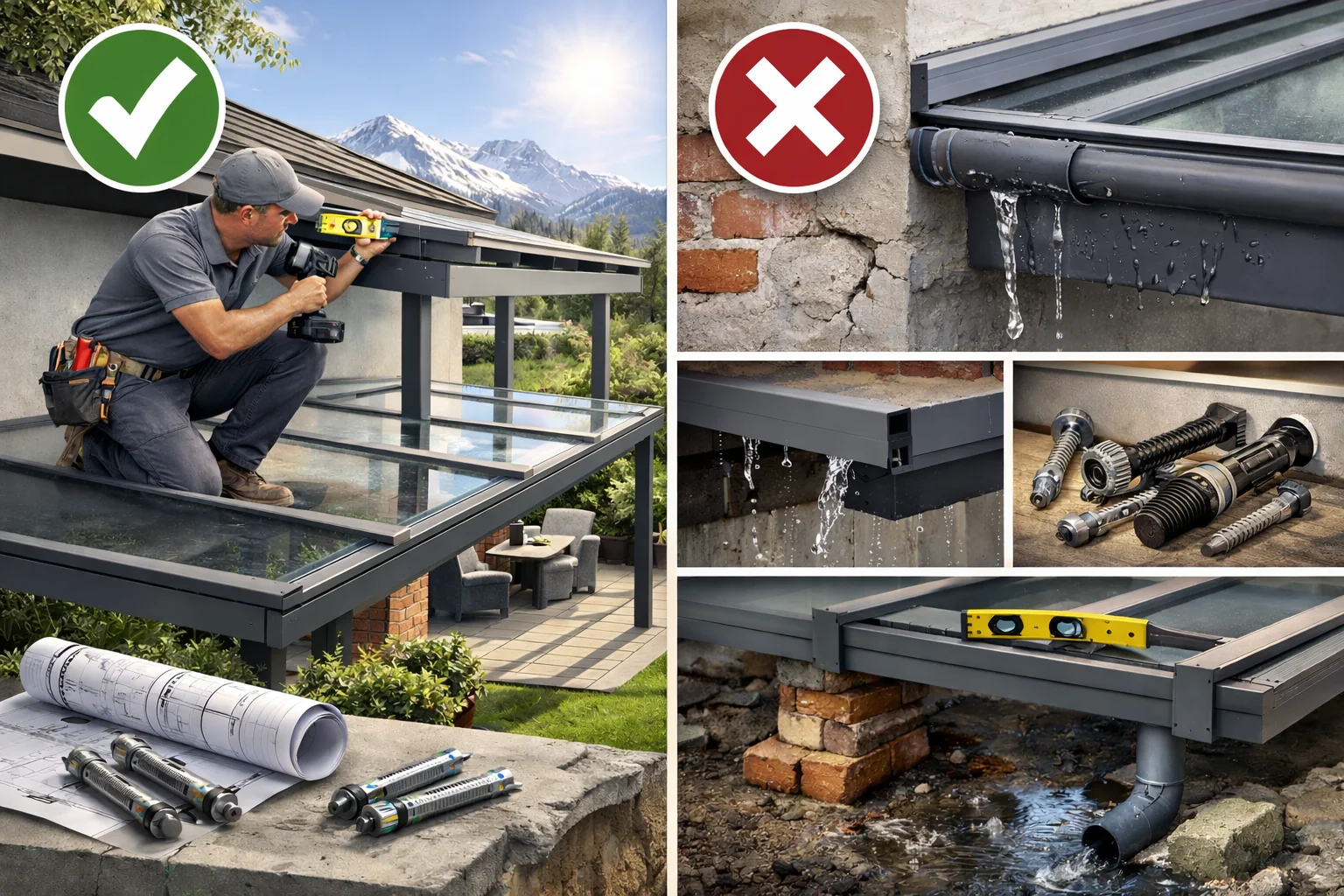 Do's & Don'ts bei der Terrassendach-Montage: Tipps vom Profi